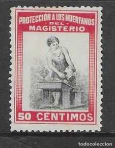 Selos: VIÑETA,- 50 CTS- PROTECCION A LOS MENORES- MAGISTERIO- VER FOTO